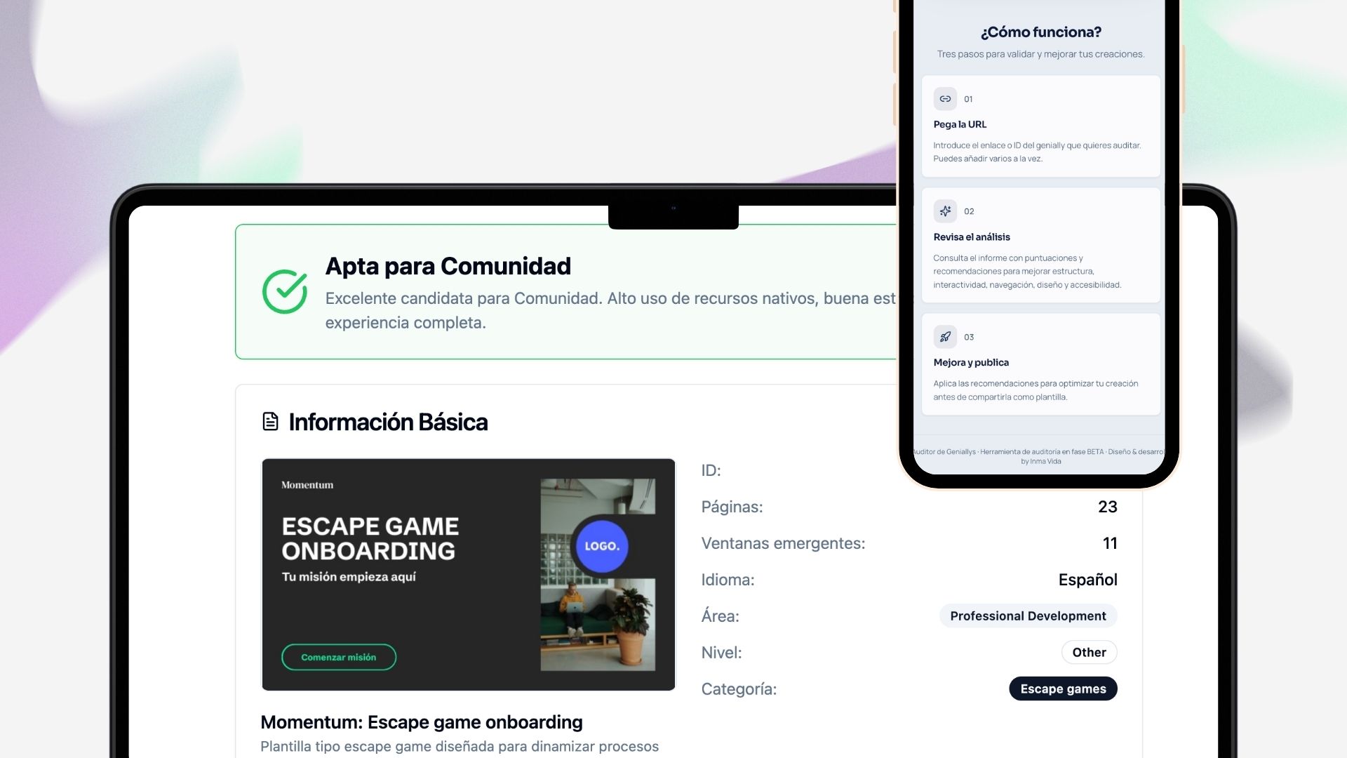 Template Guardian: scoring de calidad y análisis de accesibilidad WCAG