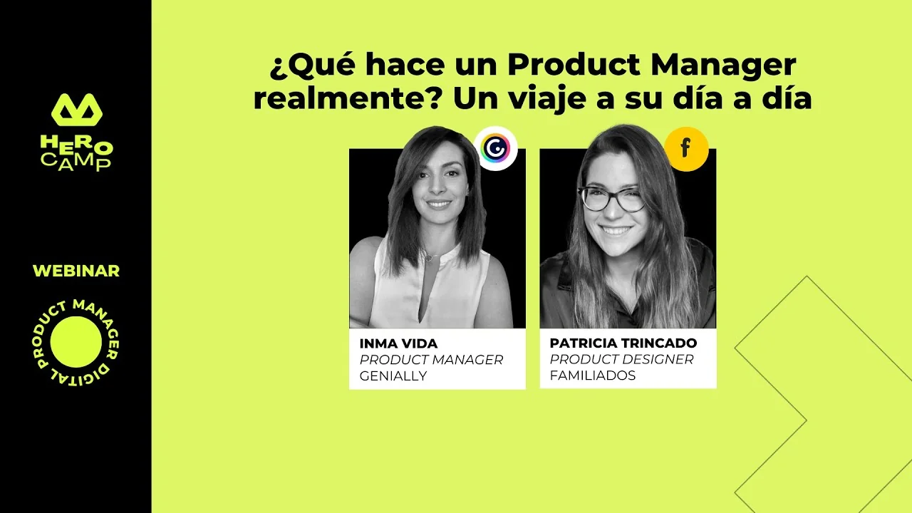 Miniatura del webinar «¿Qué hace un Product Manager realmente?» de The Hero Camp, con Inma Vida